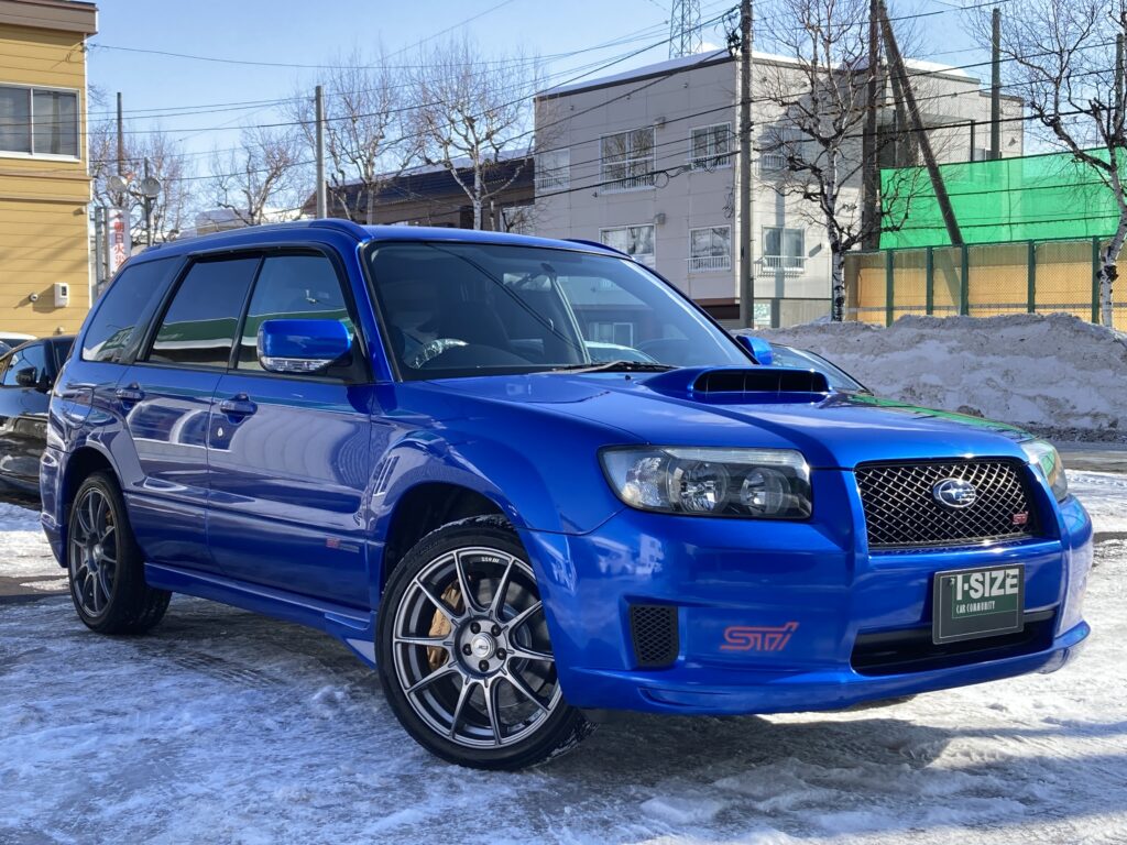 スバル、フォレスター、ＳＴＩ、ＳＧ９、６ＭＴ、ＥＪ２５、後期、ワンオーナー、イサイズ札幌、